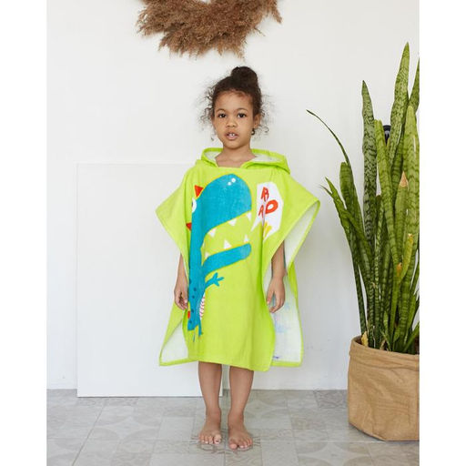 Полотенце-пончо детское махровое Крошка Я Дино 60*120см, 100% хлопок  фото 2