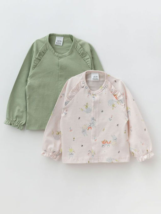 Кофта ясельная для девочки, бел/роз - Lesi kids фото 29
