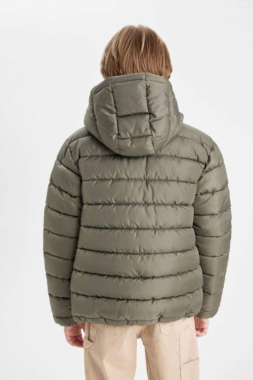 Водоотталкивающая куртка-пуховик с капюшоном для мальчиков - Defacto фото 7