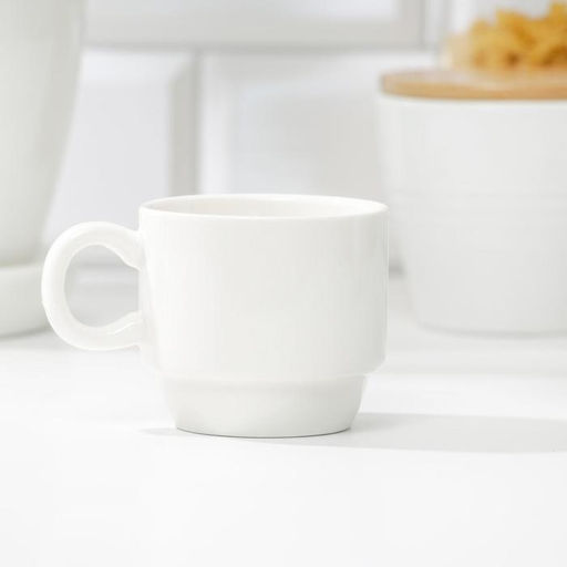 Кружки керамические на подставке «А сейчас чай», 4 шт. по 150 мл