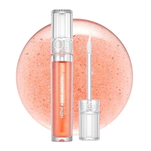 Rom&Nd Glasting Water Gloss 01 Sanho Crush, 4,5ml - Сияющий коралловый блеск для губ