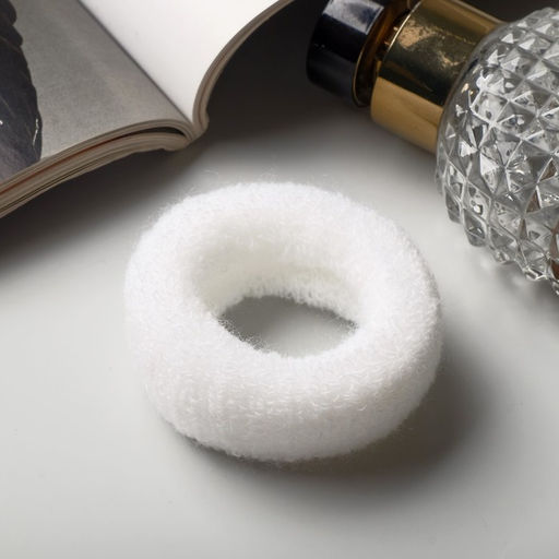 Резинки для волос «Махрушка», набор 12 шт., широкая классика, 7×2 см, белые