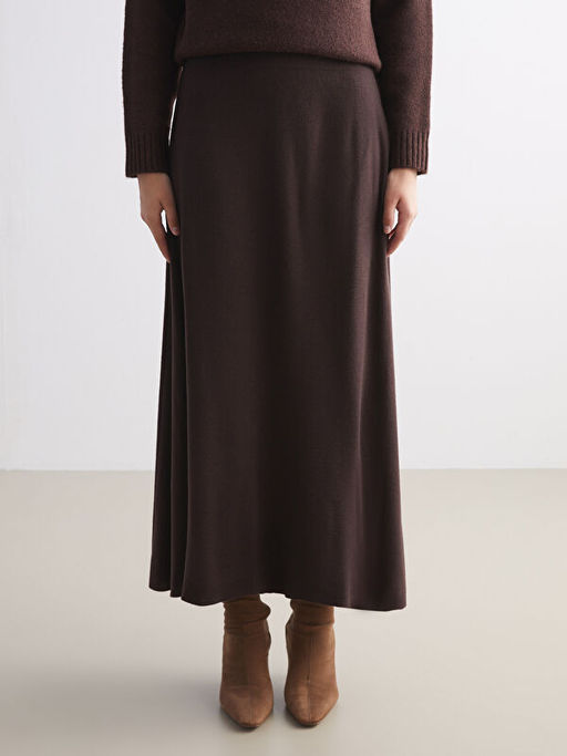 Beli Lastikli A Kesim Triko Etek