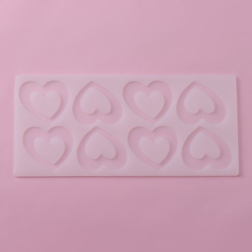 Форма для шоколада Доляна «Любовь», силикон, 8 ячеек, 24×11×0,3 см, цвет прозрачный