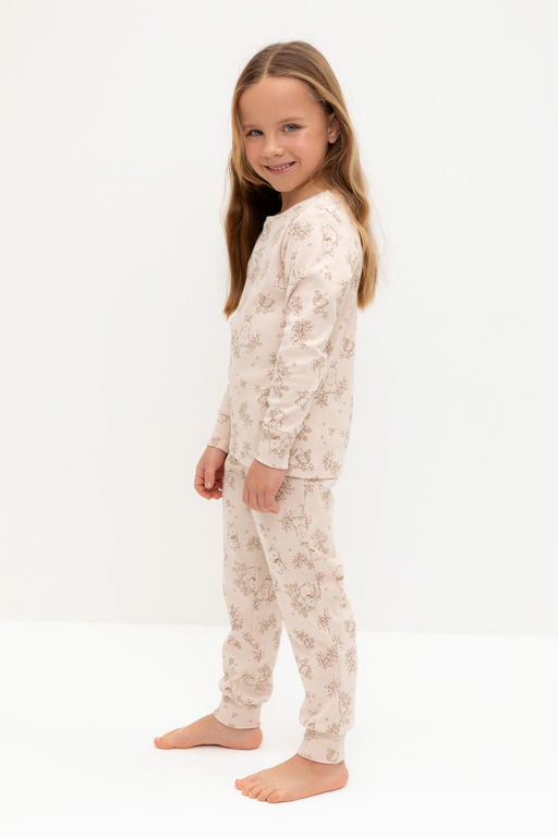 К 1552/бежевый,зайчата в деревне пижама д/дет яс