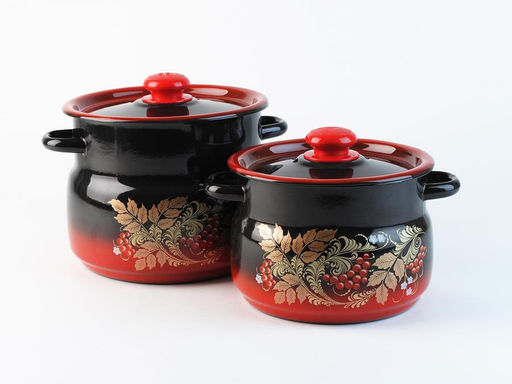 ЭМ_Набор кастрюль груш. 2 пр РЯБИНКА №10 арт. N10L05 СибТ/ОБКЛ