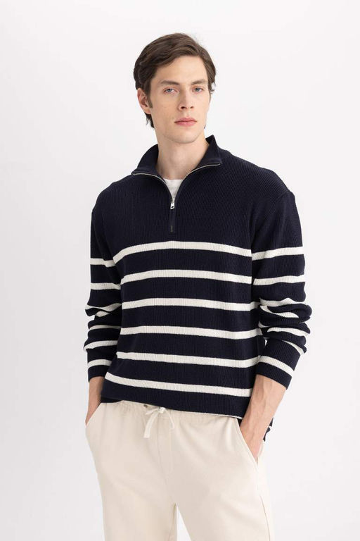 Свитер из ткани Selanik с водолазкой стандартного кроя