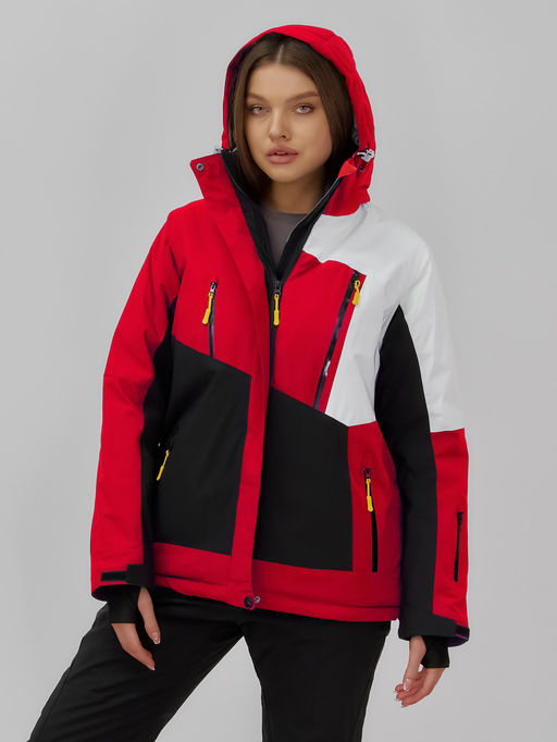 Горнолыжный костюм женский зимний красного цвета 07081Kr - Chunmai фото 10