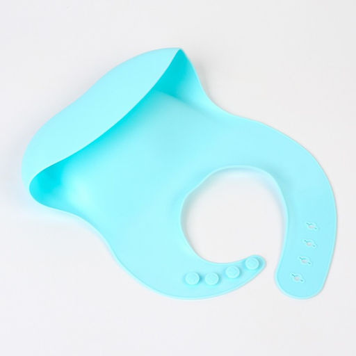 Набор для кормления: нагрудник, тарелка на присоске, ложка, Крошка Я, голубой  фото 5