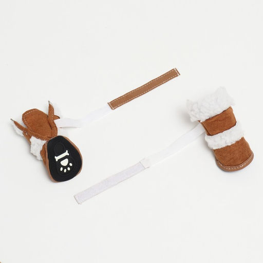 Ботинки Унты, набор 4 шт, размер 4 (подошва 6,5 х 4,7 см), коричневые - Simaland фото 3