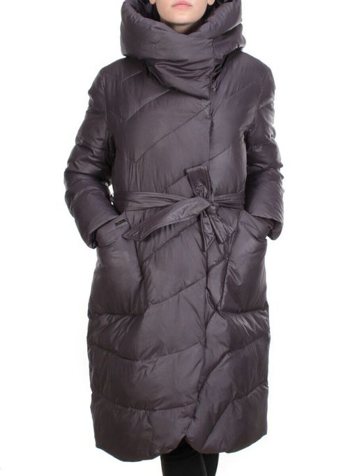 2237 GREY/PURPLE Пальто женское зимнее AKIDSEFRS (200 гр. холлофайбера) - Fashion фото 2