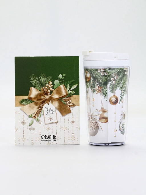 Подарочный набор: ежедневник А6 80 листов и термостакан 250 мл "Пусть мечты сбываются"