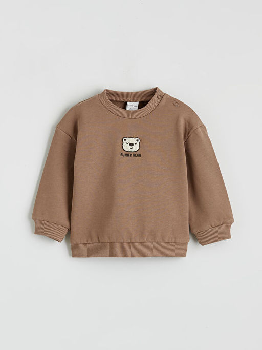 Ay?c?k Nak??l? Erkek Bebek Sweatshirt ve E?ofman Alt?