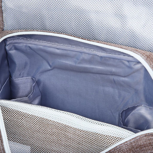 Косметичка-несессер дорожная на молнии, липучках, с крючком, с ручкой, коричневая - Simaland фото 4