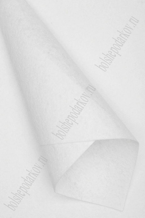 Фетр жесткий 1 мм (10 листов) SF-1943, белый №073