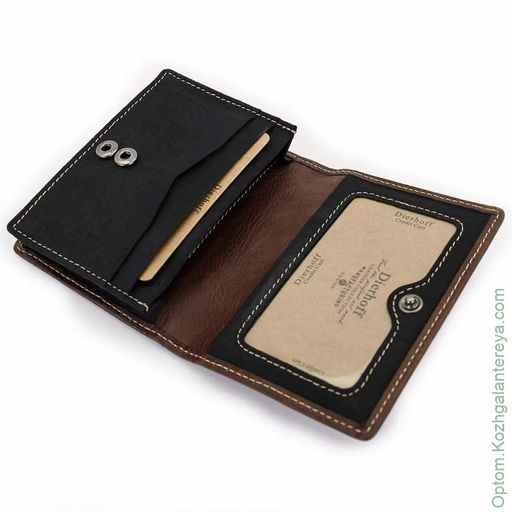 Мужская кожаная визитница Dierhoff Д 8111-491/1 - Sergio valentini фото 3