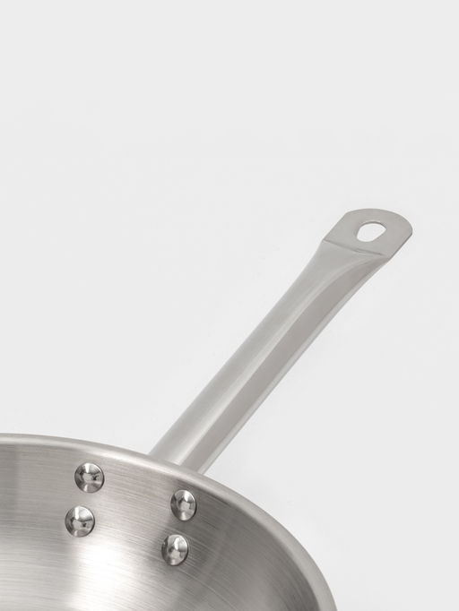 Сковорода Hanna Knövell, d=30 см, h=6 см, толщина стенки 0.6 мм, индукция, дно al+fe+al, нержавеющая сталь, серебристая