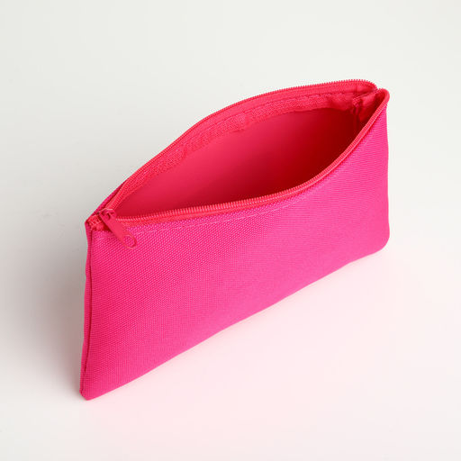 Цена за 3 шт. Косметичка-пенал на молнии, плоская, маленькая, малиновая - Simaland фото 3