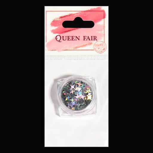 Цена за 2 шт. Пайетки для декора Звёздная ночь, голографические, серебристый - Qf фото 7