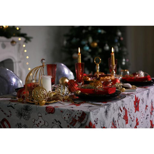 Скатерть новогодняя «Доляна» Новогоднее настроение 180×149± 3см, 100% хлопок, 164 г/м²