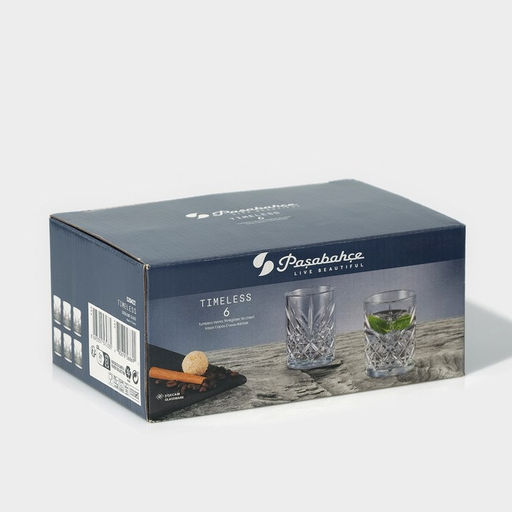 Стаканы Paşabahçe Timeless, 115 мл, набор 6 шт., стекло, прозрачные