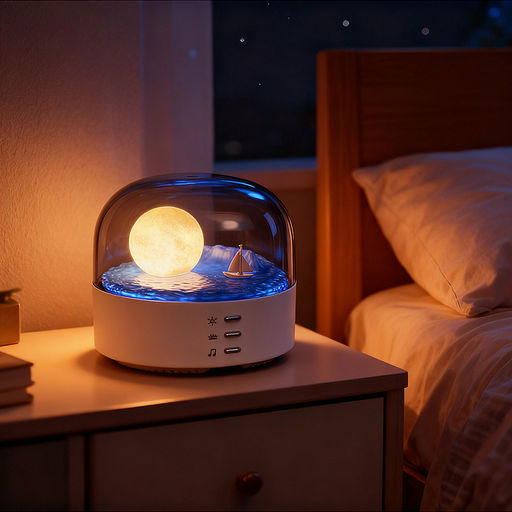 Светильник-колонка "Лунный свет" (с Bluetooth) в коробке