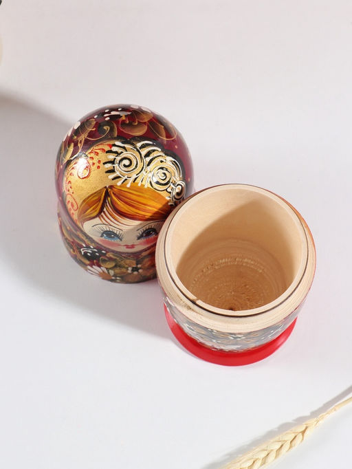 Матрёшка дерево «Цветочная», 19 см, 5 кукольная, ручная роспись