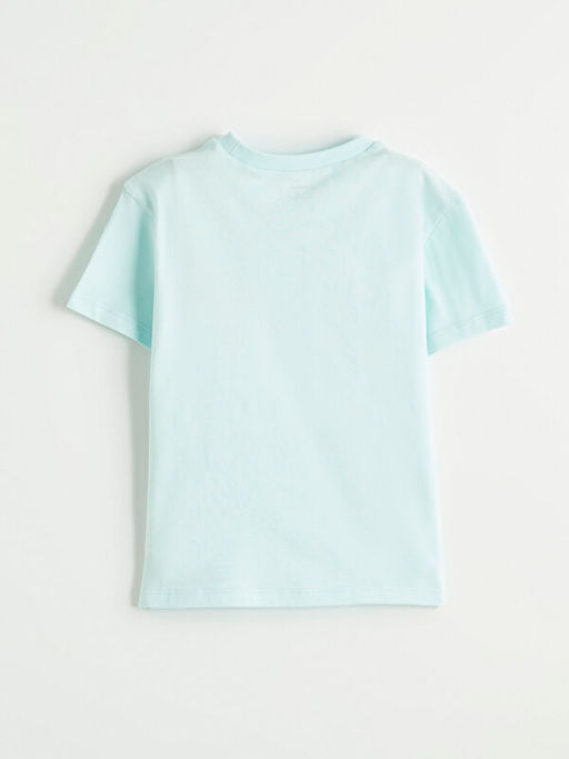 Bisiklet Yaka Bask?l? Erkek ?ocuk Ti??rt