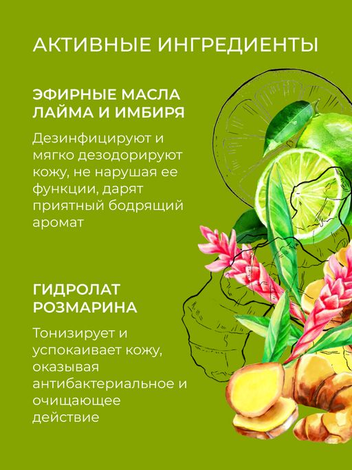 Дезодорант "Имбирь и лайм" SIBERINA