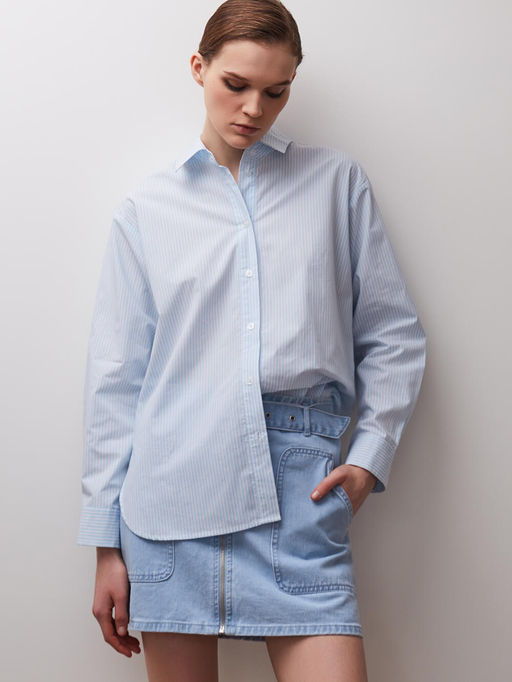 Джинсовая мини-юбка А-силуэта - Incity фото 2