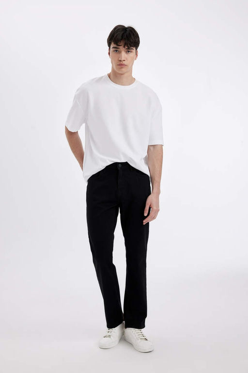 Джинсовые брюки Sergio Regular Fit Normal Mold с нормальной талией и зауженными штанинами - Defacto фото 5