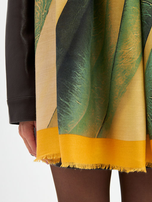 Большой, мягкий, тонкий и очень нежный двусторонний палантин с рисунком - Tantino фото 11