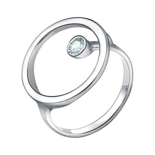 Кольцо из серебра куб.циркон., Л-10497