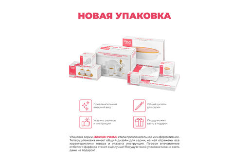 Набор тарелок 2 пр. 20,5*20,5*1,5 см Белые розы - Elan gallery фото 7