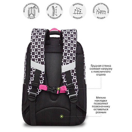 RAn-588-2 Рюкзак школьный с чехлом для мелочей - Grizzly фото 16