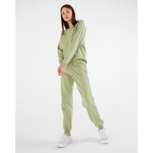 Костюм спортивный женский: свитшот, брюки, MINAKU: Casual Collection, размер 46, фисташковый