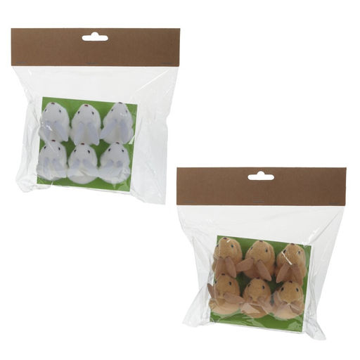 Фигурка декоративная Заяц, набор из 6-ти шт., L13 W12 H4 см, 2в.