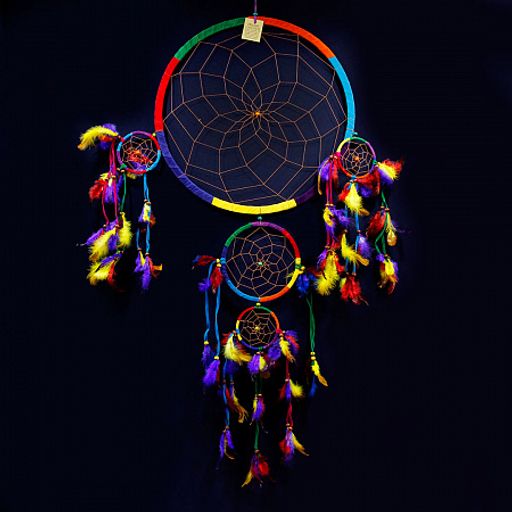 Ловец снов RAINBOW Отгоняет негатив, притягивает изобилие и удачу d-42cm 103cm