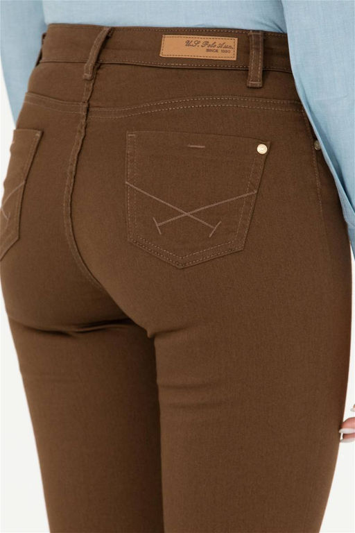 Женские темные брюки светло-коричневого цвета Неожиданная скидка в корзине - U.s. polo assn фото 7