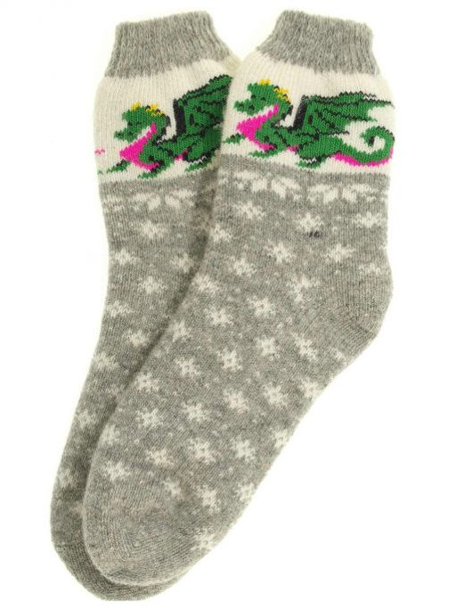 Носки мужские Дракон и снежинки - Рассказовские варежки фото 2