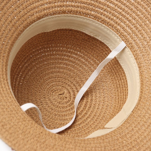 Шляпа для девочки MINAKU с бантом, коричневая, размер 52