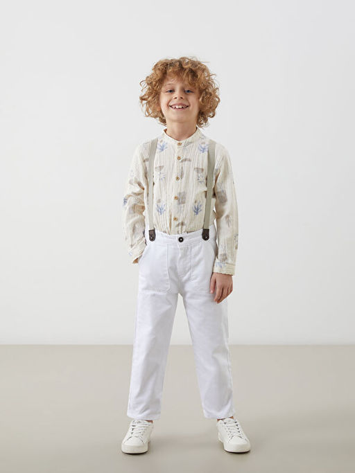 Beli Lastikli Ask?l? Erkek ?ocuk Pantolon