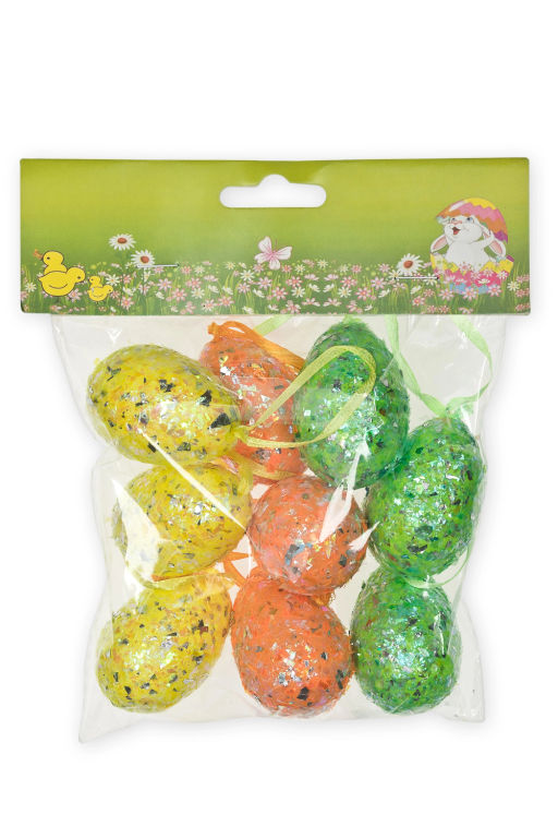 Пасхальный декор "Яйца" 3*4,5 см (9 шт) SF-7862, №1