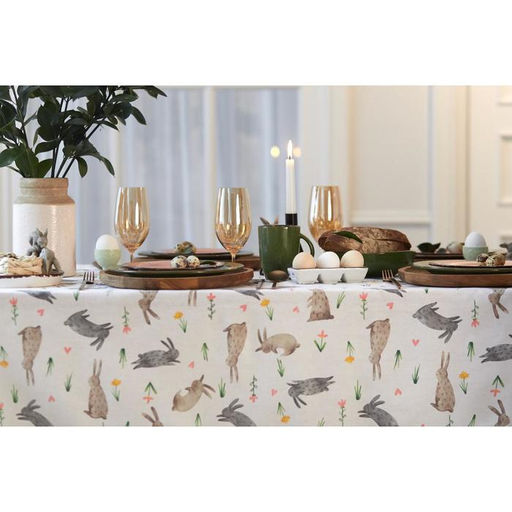 Скатерть пасхальная, Доляна Fluffy bunnies 220х144 см, 100% хлопок, 164 г/м2  фото 22