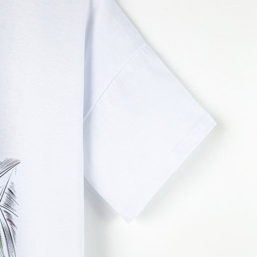 Футболка женская MINAKU с фирменным принтом, цвет белый, размер 52