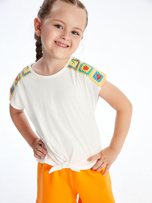 Meyve Bask?l? K?z ?ocuk Bluz ve ?ort 2li