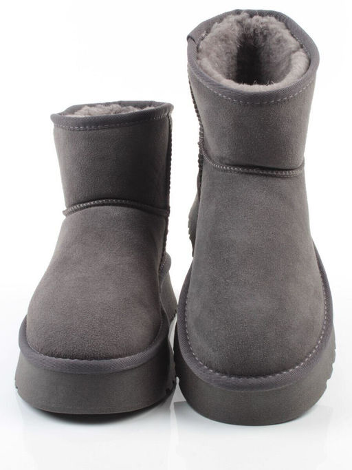 04-PF8521-5 GRAY Угги женские (натуральная замша, 100% шерсть)