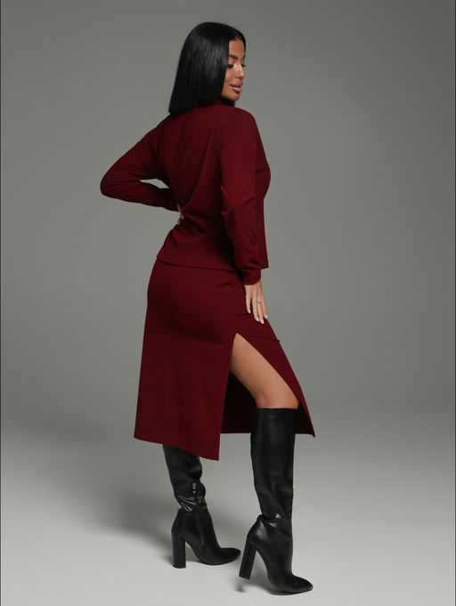 Кортни костюм с юбкой женский (черный) - Lovetex фото 45