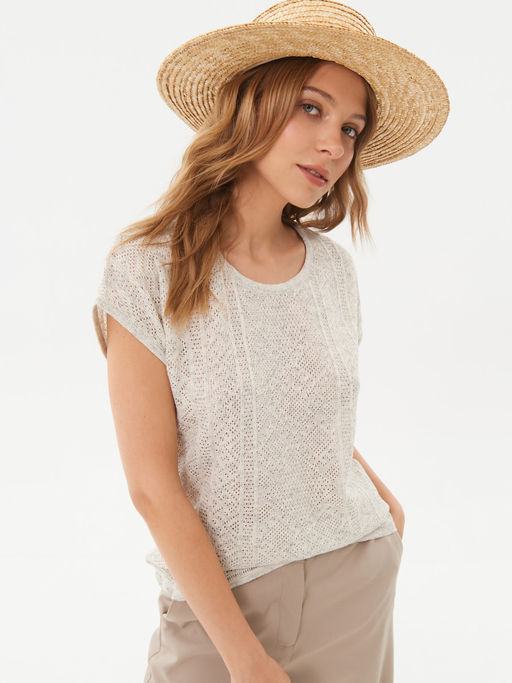 Джемпер короткий рукав л1125 лен 1