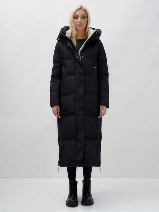 Пальто зимнее MTFORCE 9625Ch женское черное утеплитель 270 г/м²  фото 2